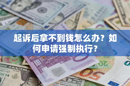 武汉起诉后拿不到钱怎么办？如何申请强制执行？