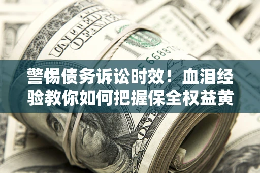 武汉警惕债务诉讼时效！血泪经验教你如何把握保全权益黄金期