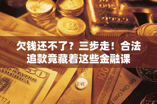 武汉欠钱还不了？三步走！合法追款竟藏着这些金融课