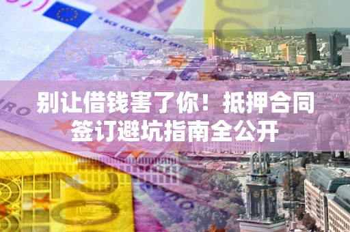 武汉别让借钱害了你！抵押合同签订避坑指南全公开